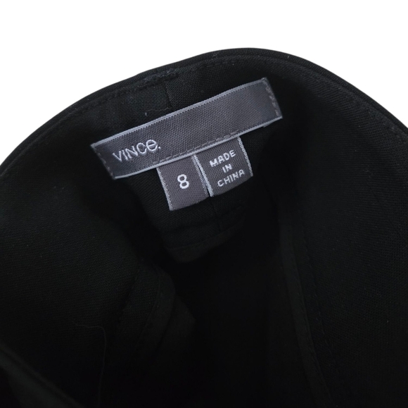 Vince Wool Black and White Dress Pants with Straight Leg - Picture 3 of 9